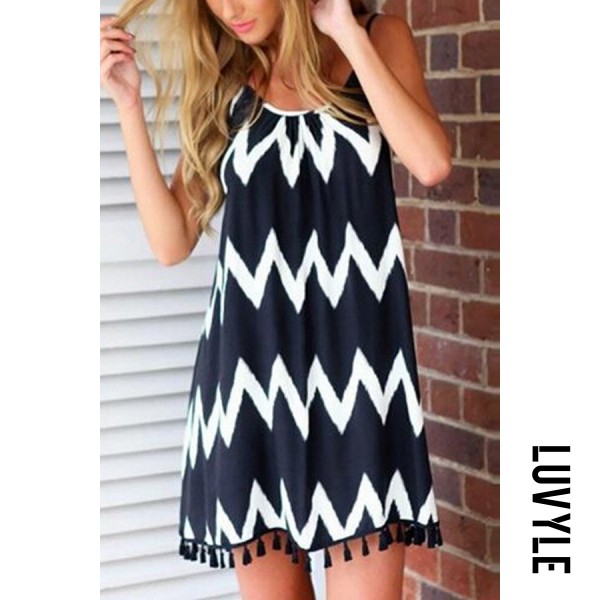 Backless Zigzag Striped Shift Casual Dresses for Women Price in USA