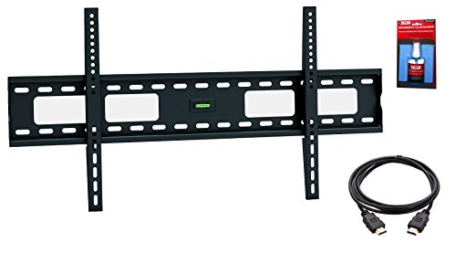 Extra Slim Flat TV Wall Mount Bracket + High Speed HDMI Cable for Samsung UN50MU6300 Super Low 1.4" Profile Design - Simple to Install!