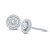 1/10 cttw Round Diamond Illusion Set Solitaire Halo Stud Earrings Women 925 Sterling Silver(I-J/I3)