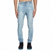 2018 Men’s Drop Crotch Jogger Jeans Fashion Slim Stretch Denim High Street Harem Jeans