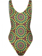 Scoop Neck Backless Printed One Piece