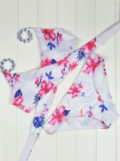 Halter Strappy Floral Printed Bikini