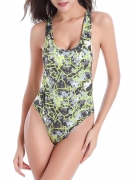 Camouflage Printed Scoop Neck  Racerback  One Piece