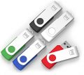 5 X mosDART 8GB USB 2.0 Flash Drive Swivel Thumb Drives Bulk...