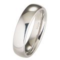 6mm White Tungsten Carbide Polished Classic Wedding Ring Size 9.5