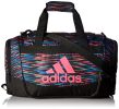 adidas 104385 Defender II Small Duffel Bag, One Size, Black Twister/Black/Shock Pink