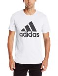 adidas Men's Badge of Sport Graphic Tee, White/Black, Large