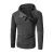 AIMTOPPY Men Retro Long Sleeve Hoodie Hooded Sweatshirt Tops Jacket Coat Outwear (XXXL, Dark Gray)