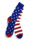 American Eagle Men’s Classic Socks (0/S, One size) (Flag)