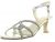 Amiana Women’s Elastic Sandal with Ankle Strap, Natural, 36 EU / 5 US.