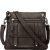 Ann Shelby Felice Leather Crossbody Bag (Dark Brown).