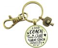 Basketball Coaching Keychain A Great Coach Changes a Life Bronze Pendant Key Chain From Youth