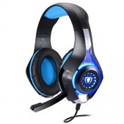 BlueFire Professional 3.5mm PS4 Gaming Headset Headphone with Mic and LED Lights for PlayStation 4, Xbox one,Laptop, Computer (Blue)