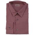 Brioni Button Front Silk Shirt Red