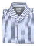 BRUNELLO CUCINELLI Blue Striped Button Down Slim Fit Shirt Size 50/40/M