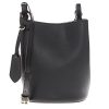 Burberry Women's Leather and Haymarket Check Crossbody Bucket Bag Black