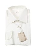 CL - Brioni Solid White Shirt Size 45 / 17.75 U.S.