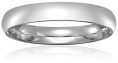 Classic Fit 10K White Gold Band, 4mm, Size 8