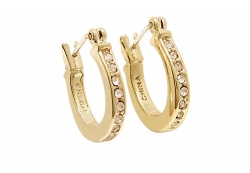 COACH Loop Gold Tone Huggie Earrings in a Coach Box – F54497 GLD