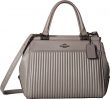 COACH Women's Drifter Satchel in Quilted Leather Dk/Heather Grey One Size