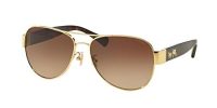Coach Womens L138 Sunglasses (HC7059) Tortoise/Brown Metal - Non-Polarized - 58mm