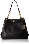 COACH Women’s Turnlock Edie LI/Black Shoulder Bag