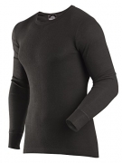 ColdPruf Men’s Enthusiast Single Layer Long Sleeve Crew Neck Base Layer Top, Black, Large