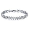 Cyntan Elegant Silver Rhinestone Stretch Bracelet For Women Girls Wedding Bridal Bracelet...