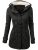 Doublju Womens Classic Hooded Toggle Coat With Pockets CHARCOAL 2XL.