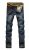 BIG JOE Men’s Straight Fit Jeans Pants, With A Beautiful Fashion Designer Back Pocket Embroidery (32Wx30L, Dark Blue,#C20)