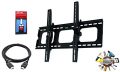 EASY MOUNT -Ultra Slim Tilt TV Wall Mount Bracket + High Speed HDMI Cable for Samsung UN55MU9000 - Low Profile...