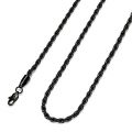 FIBO STEEL 4MM Stainless Steel Rope Chain Necklace for Men Women,20 inches