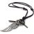 Mens Womens Adjustable Vintage Long Leather Cord Boho Pendant Necklace 2 Feathers Charm Necklace