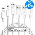 GANJOY iPhone Charger 3Pack 3FT/6FT/10FT(1M/2M/3M) 8 pin Charging Cables USB Charger Cord,...