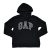 GAP Boys Fleece Arch Logo Pullover Hoodie (Black, Medium)