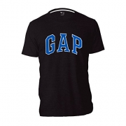 GAP Men’s Crew Neck Arch Logo Tee (Medium, Navy/Blue)