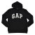GAP Mens Fleece Arch Logo Pullover Hoodie (True Black, X-Large)