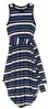Gap Navy Blue White Stripe Wrap Belt Knit Dress XL