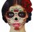 Glitter Floral Day of the Dead Sugar Skull Temporary Face Tattoo Kit – Pack of 2 Kits.