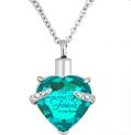 Heart Cremation Urn Necklace for Ashes Urn Jewelry Memorial Pendant with Fill...
