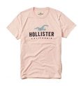 Hollister Men's Tee Graphic T-Shirt V Neck (Light Pink 82, S)