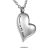 Heart Cremation Urn Necklace for Ashes Urn Jewelry Memorial Pendant with Fill Kit and Gift Box – Always on my mind forever in my heart (Lake Blue)