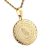 U7 Gold Plated Bible Verse Prayer Necklace with 22″ Free Chain Christian Jewelry Praying Hands Coin Medal Pendant