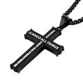 HZMAN Philippians 4:13 Jewelry, Cross Necklace STRENGTH Bible Verse, Stainless Steel with...