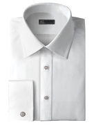 Ike Behar NYC Men’s Cotton Twill Dress Shirt | White 17 1/2 x 32/33.