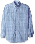 IZOD Men's Essential Check Long Sleeve Shirt, Blue Revival, X-Large