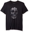 John Varvatos Men's Floral Skull Graphic Tee, Black, Large