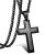 Jstyle Jewelry Men’s Stainless Steel Simple Black Cross Pendant Lord’s Prayer Necklace 22 24 30 Inch (4. Pendant + 22 inch Wheat Chain)