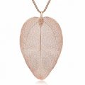 Kalapure Unique Real Natural Filigree Leaf Pendant Multilayer Necklace For Women Bohemian...