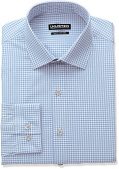 Kenneth Cole Reaction Men's Unlisted Slim Fit Check Spread Collar Dress Shirt,...